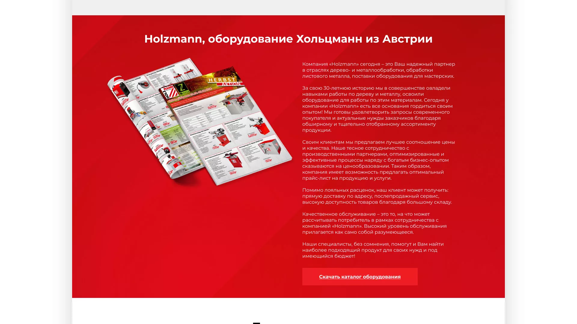 Создание сайта компании «HOLZMANN Maschinen GmbH» в Тереке